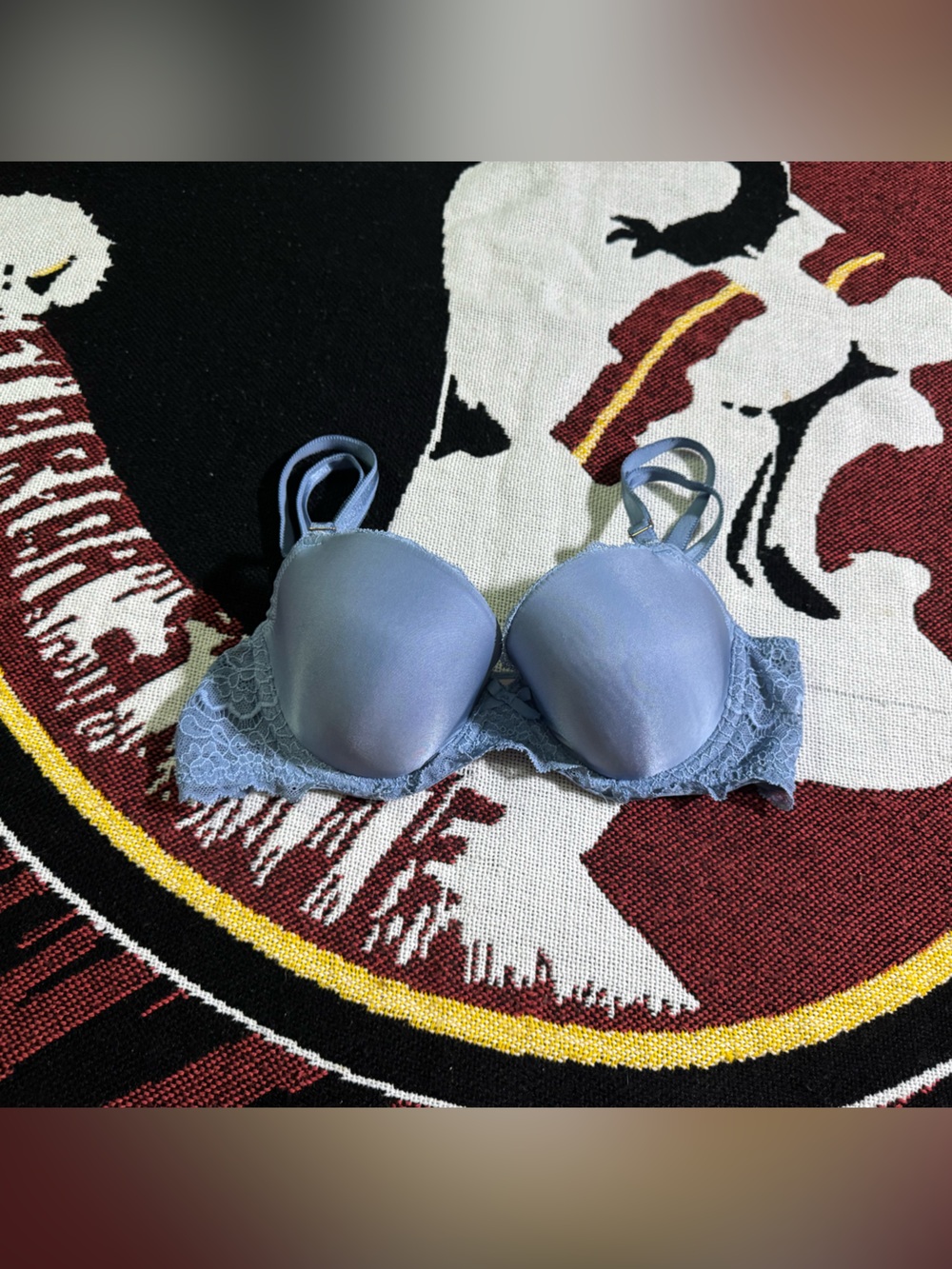 Victoria's Secret Powder Blue Lace-Back Push-Up Bra